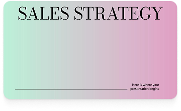 Sales proposal